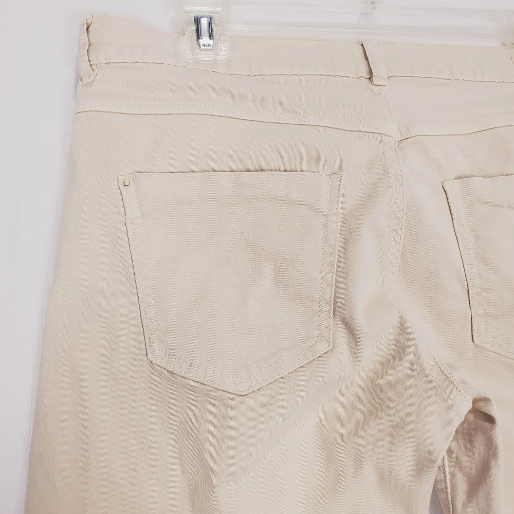 Zara Kahki Moto Pants Size 12 - Picture 15 of 16